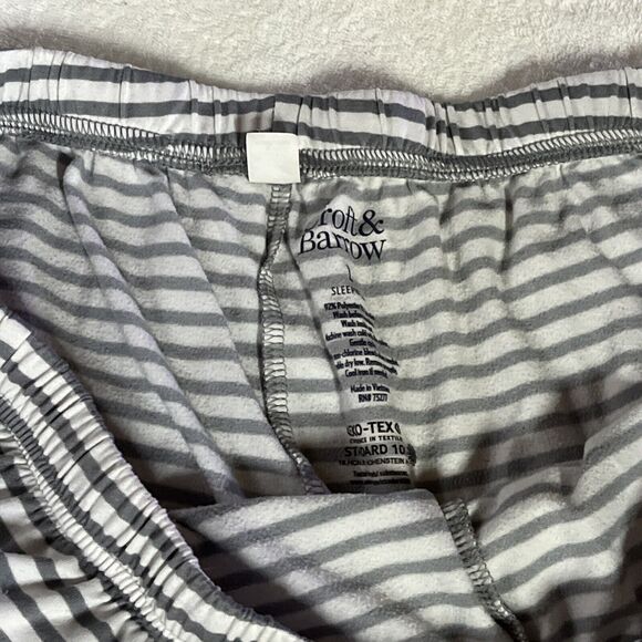 Croft & Barrow Womens Pajama Set Gray Top & Striped Pants Size Large Soft - Picture 7 of 8